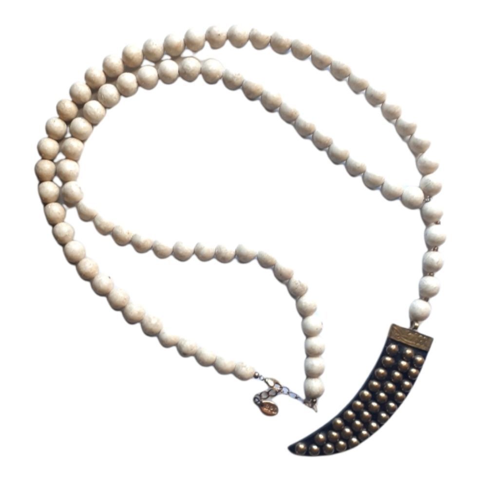 Betsy Pittard Designs BPD Long Beaded Necklace with Claw Pendant